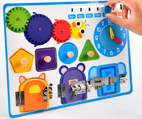 Tablero de Cerraduras montessori 