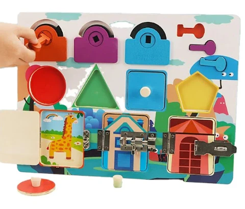 Tablero de Cerraduras montessori 