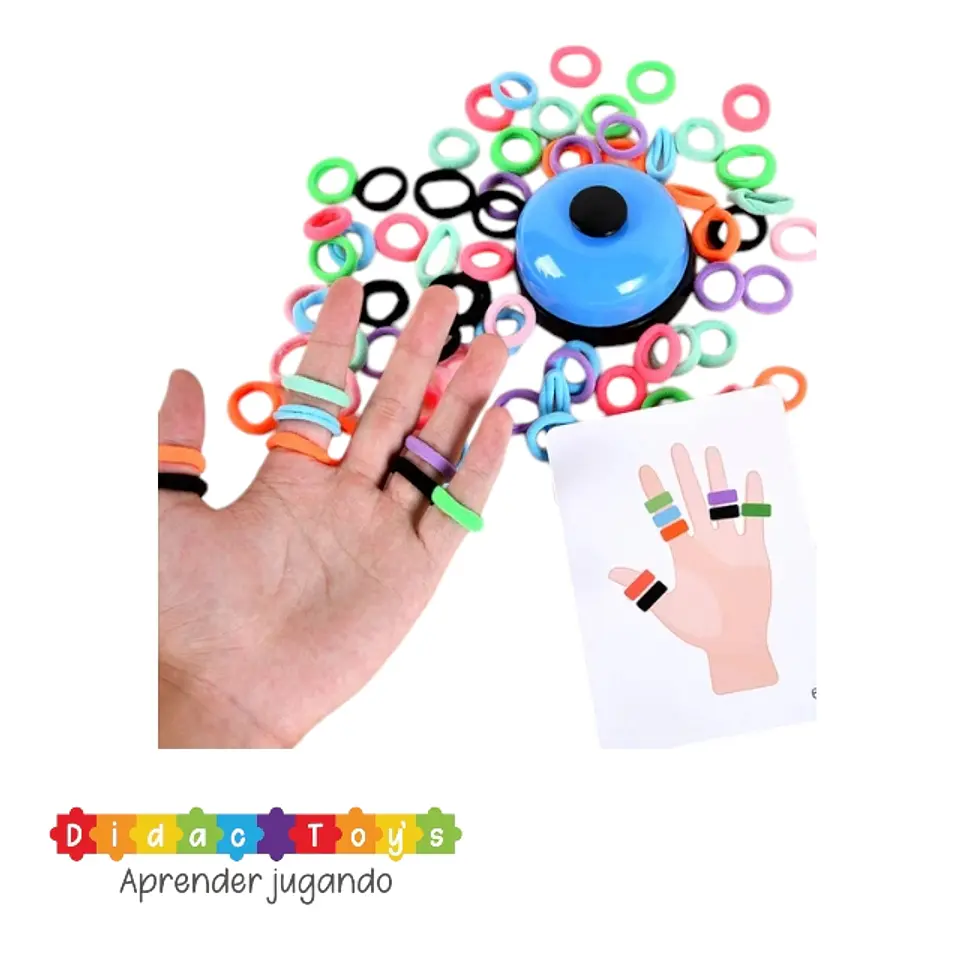 Juego patrones de anillos con elástico  3