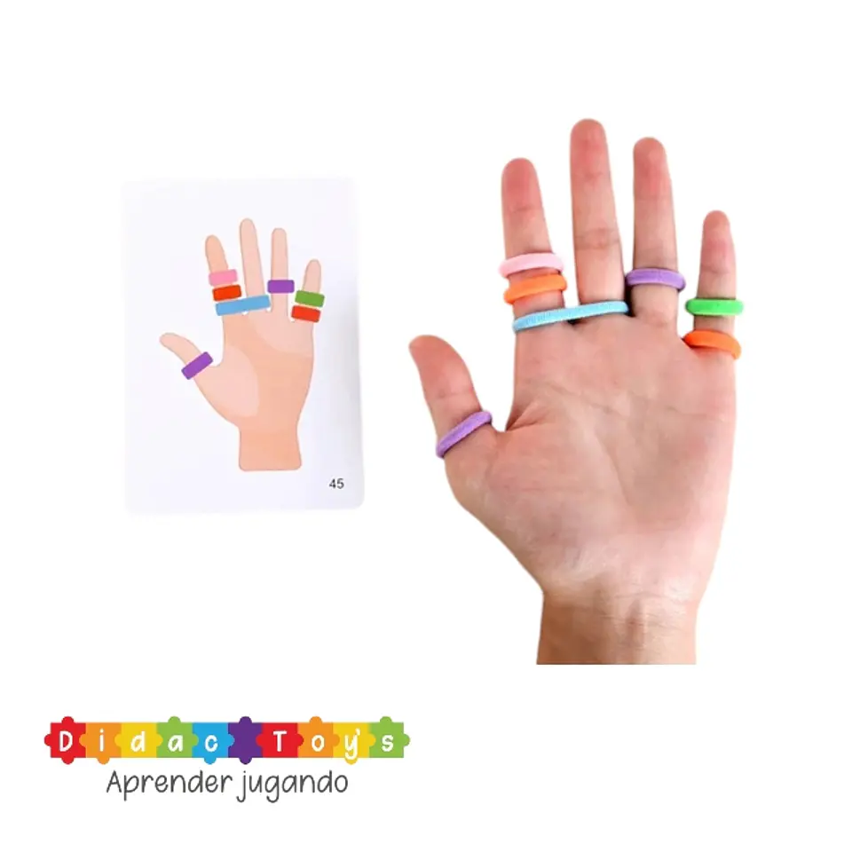 Juego patrones de anillos con elástico  4