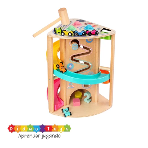 Pista de auto didáctica para caída y encaje