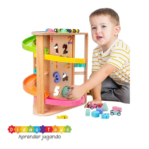 Pista de auto didáctica para caída y encaje