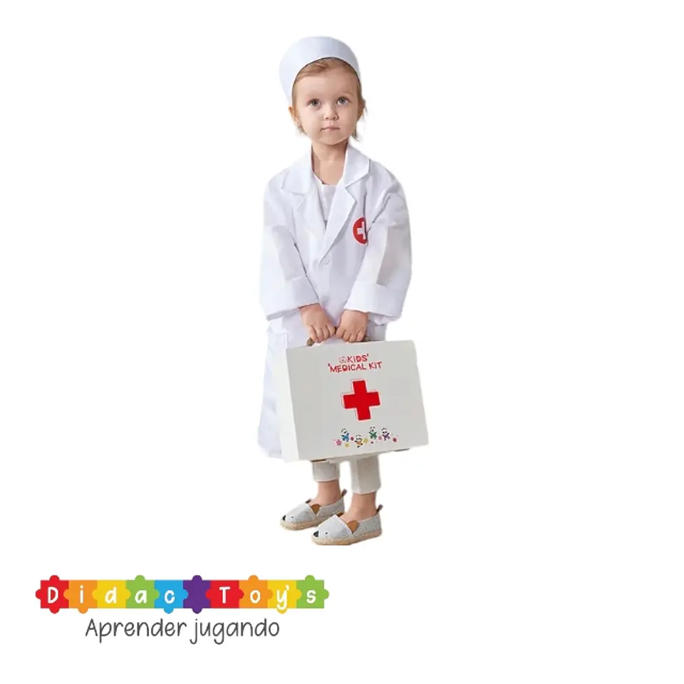 Juego kit dentista y doctor de madera  2