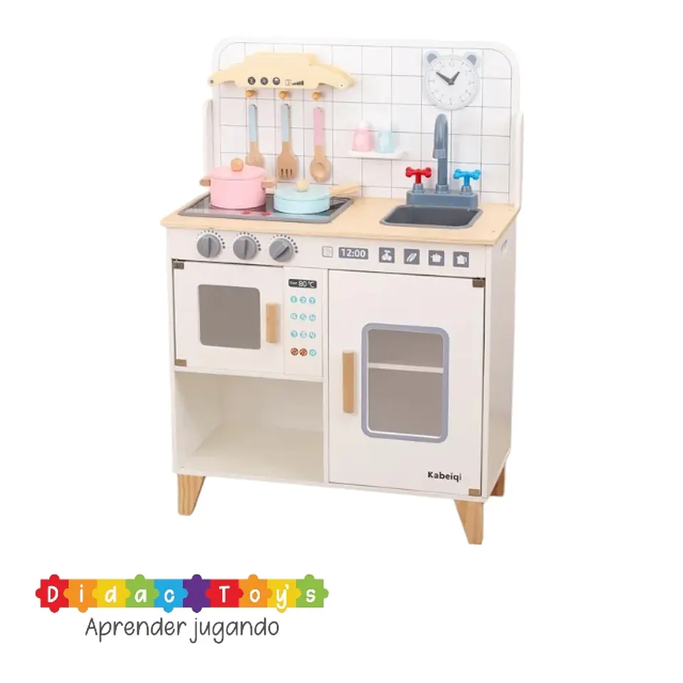 Cocina de madera con accesorios luz y sonido 1