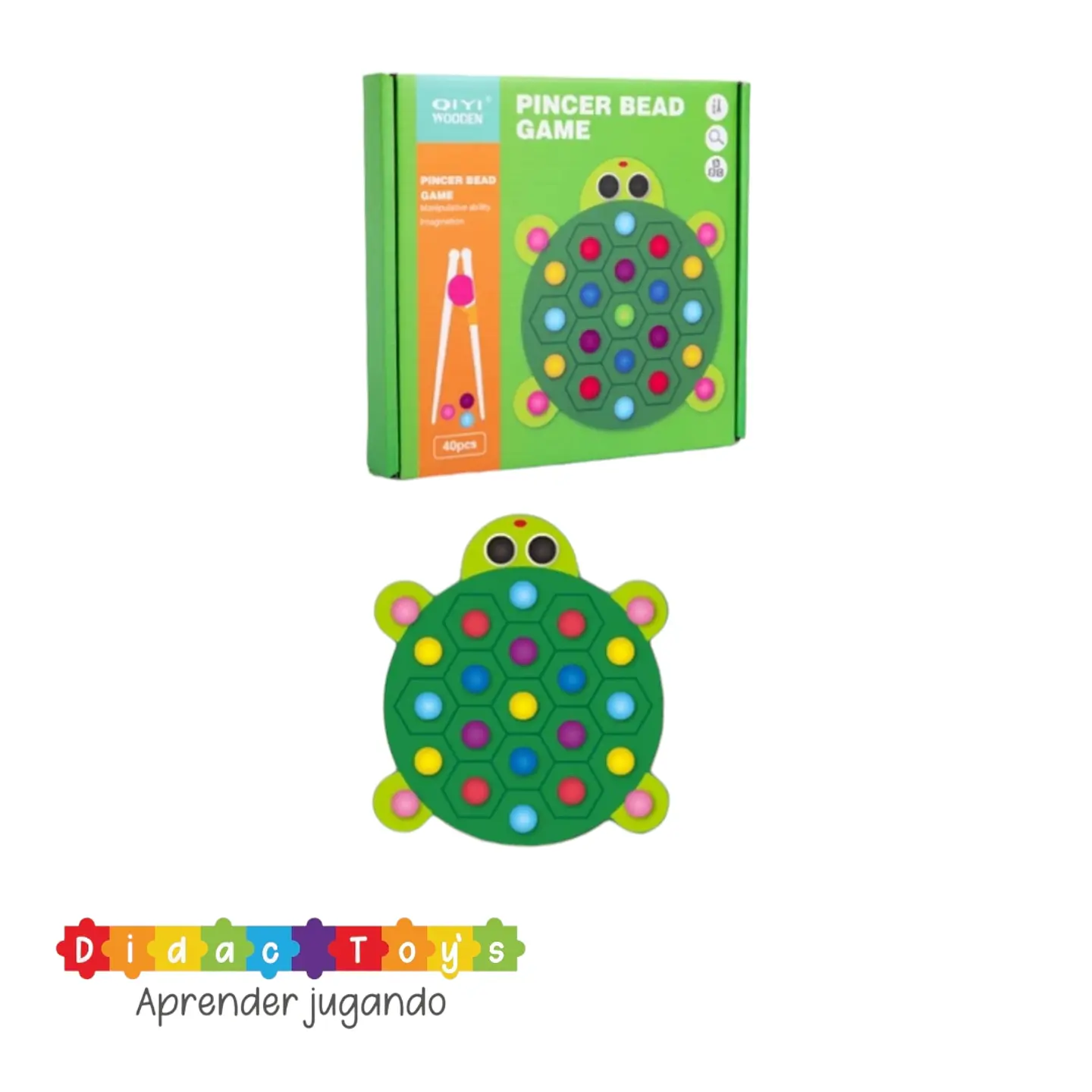 Juego motriz canicas madera 3
