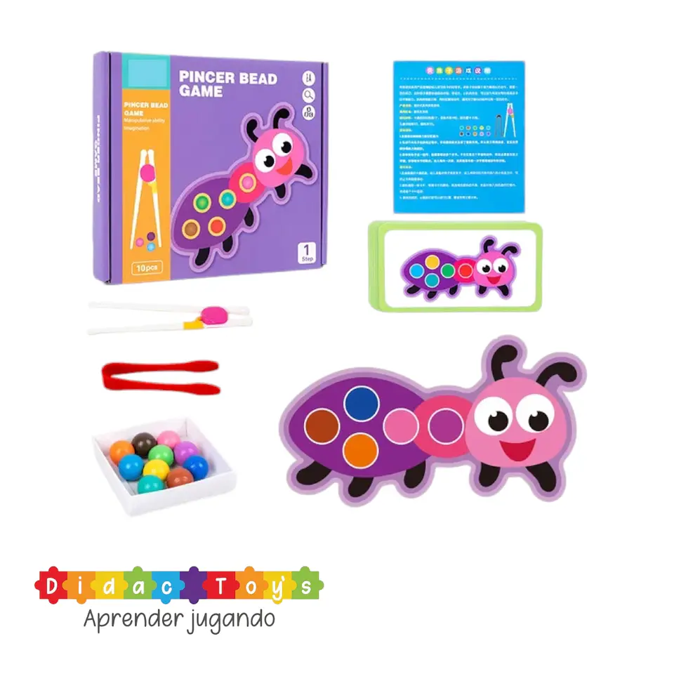 Juego motriz canicas madera 7