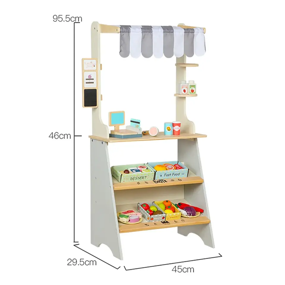 Mercado de madera juego didáctico  4