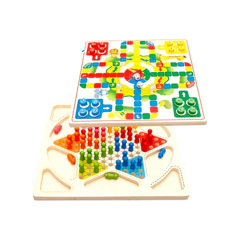 Juego de mesa 2 en 1 - Ludo y tablero chino