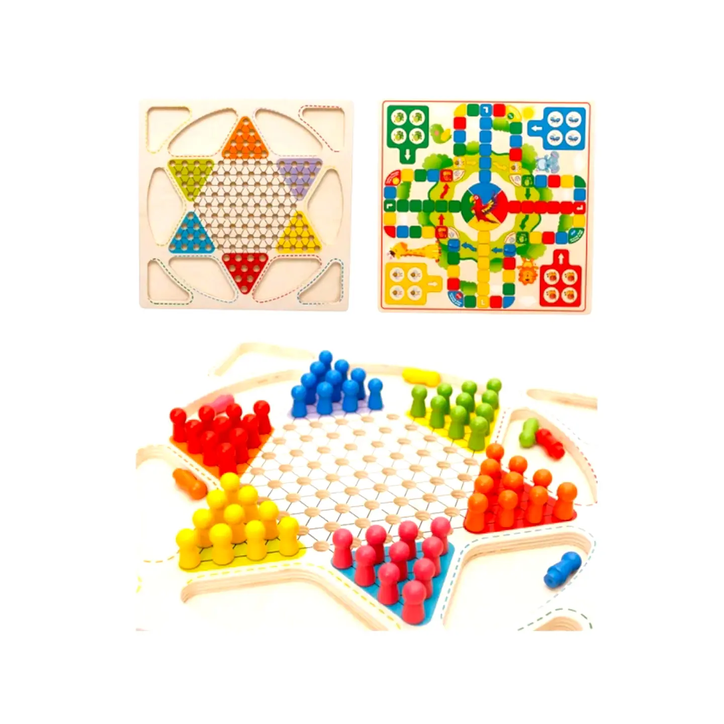 Juego de mesa 2 en 1 - Ludo y tablero chino 3