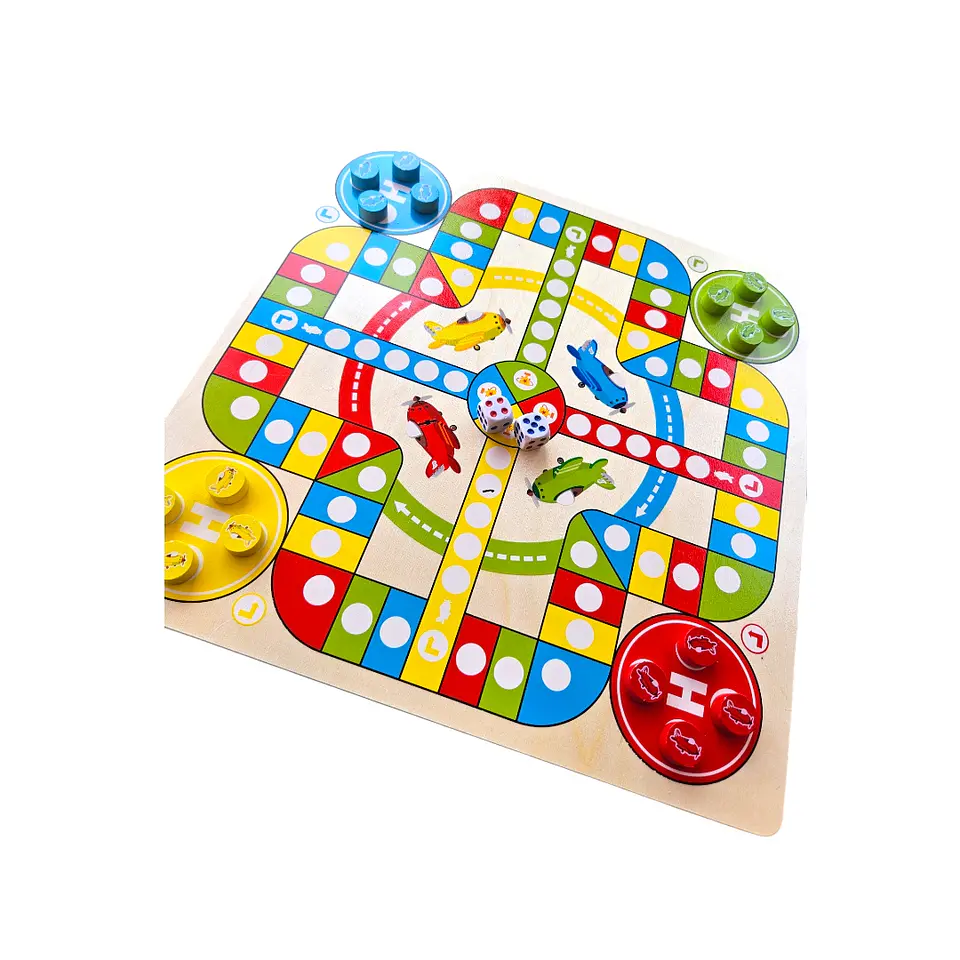 Juego de mesa 2 en 1 - Ludo y tablero chino 4