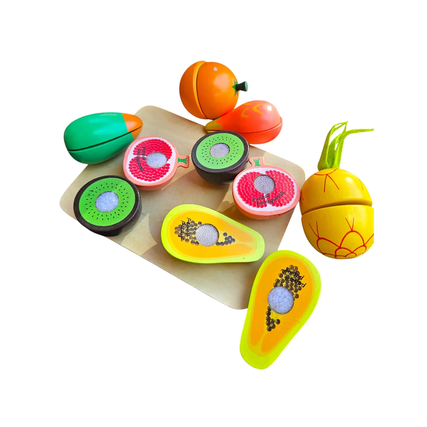 Juego de cortar frutas de madera 2