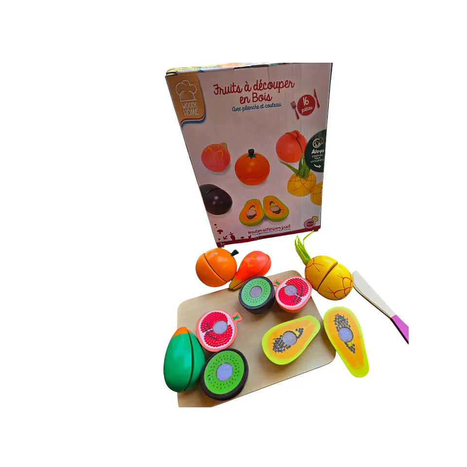 Juego de cortar frutas de madera 3