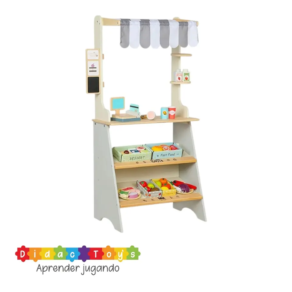 Mercado de madera juego didáctico  1