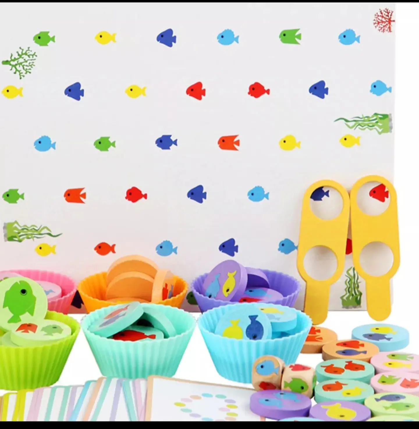 Juego clasificación de colores y peces 3 en 1  3