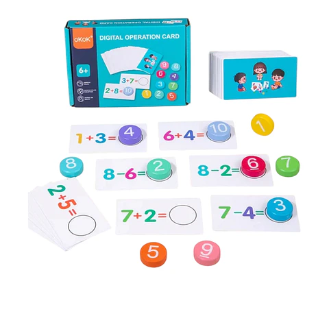 Juego didactico tarjetas matemáticas 