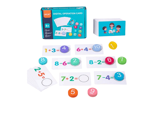 Juego didactico tarjetas matemáticas 