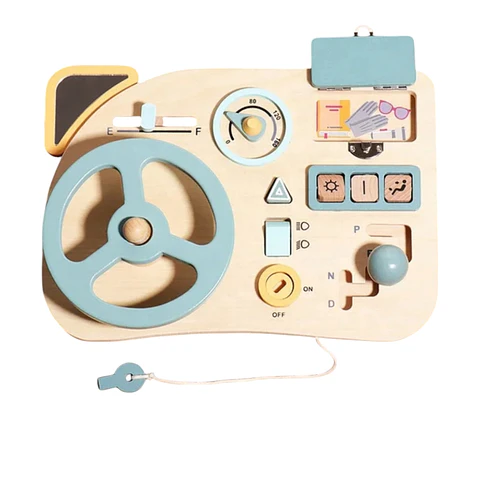 Tablero montessori de volante sensorial bebé 