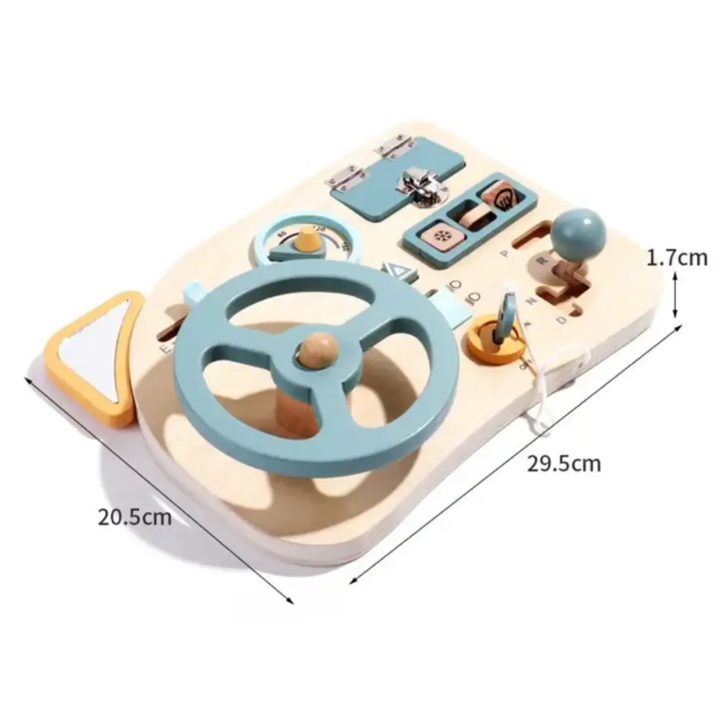 Tablero montessori de volante sensorial bebé  5
