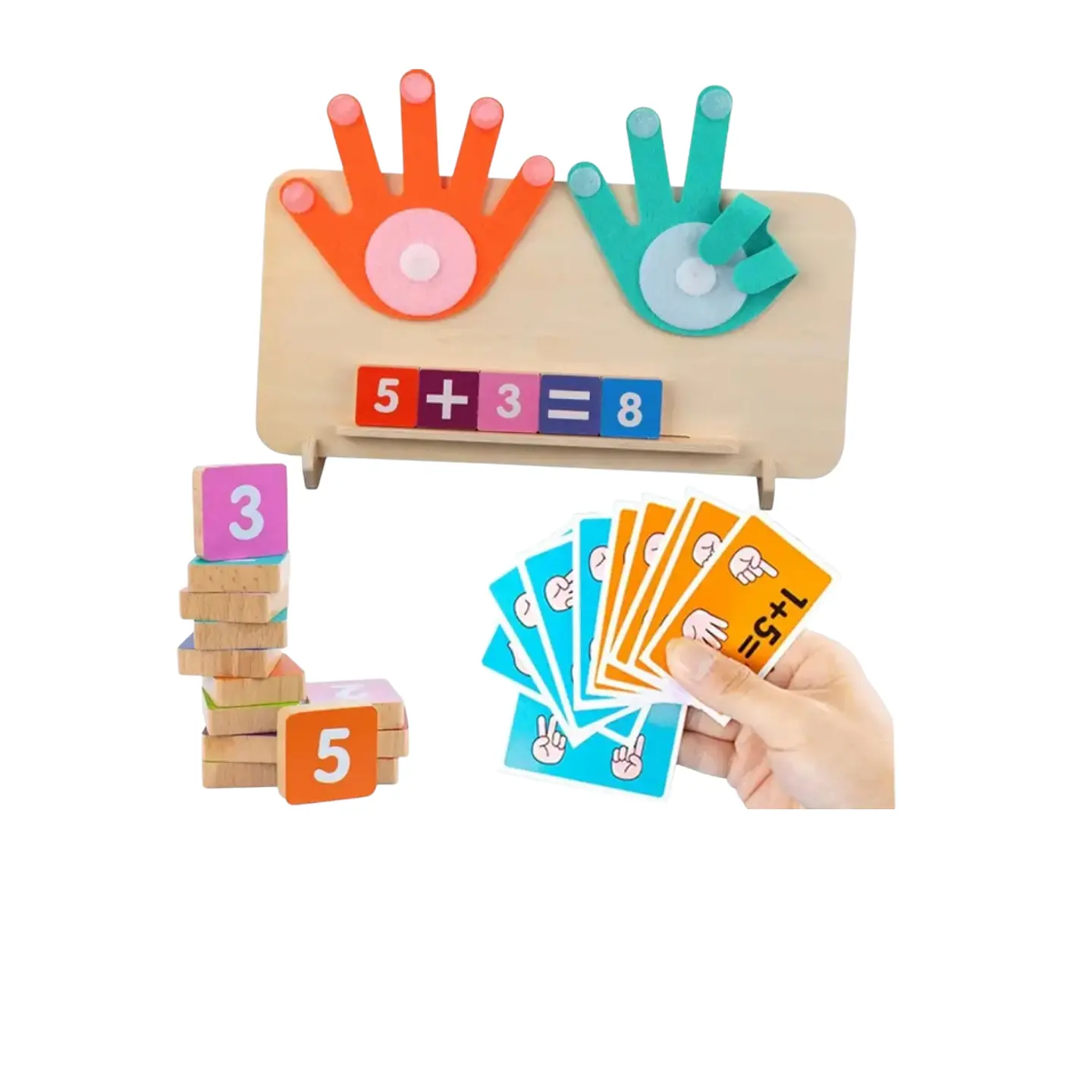 Juego Didáctico Sumar Y Restar Con Dedos Para Niños 2
