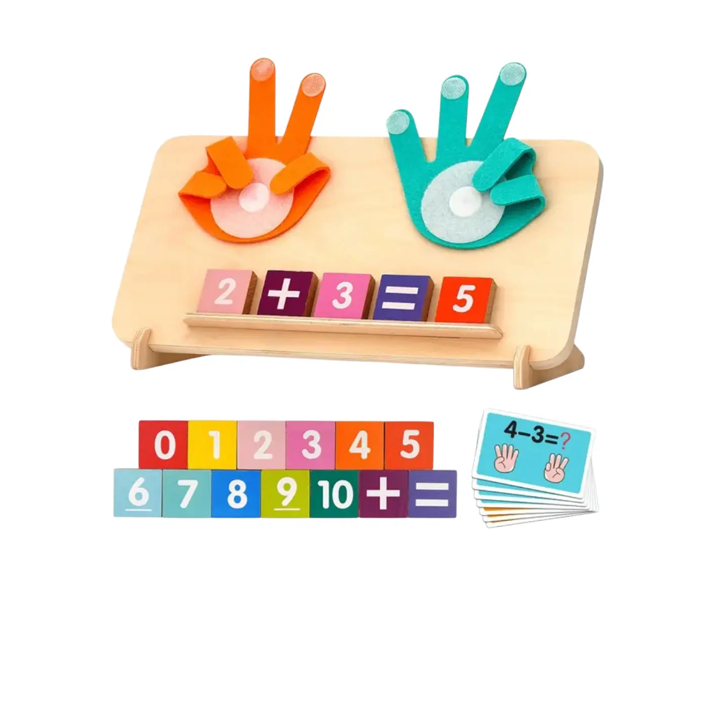 Juego Didáctico Sumar Y Restar Con Dedos Para Niños 1