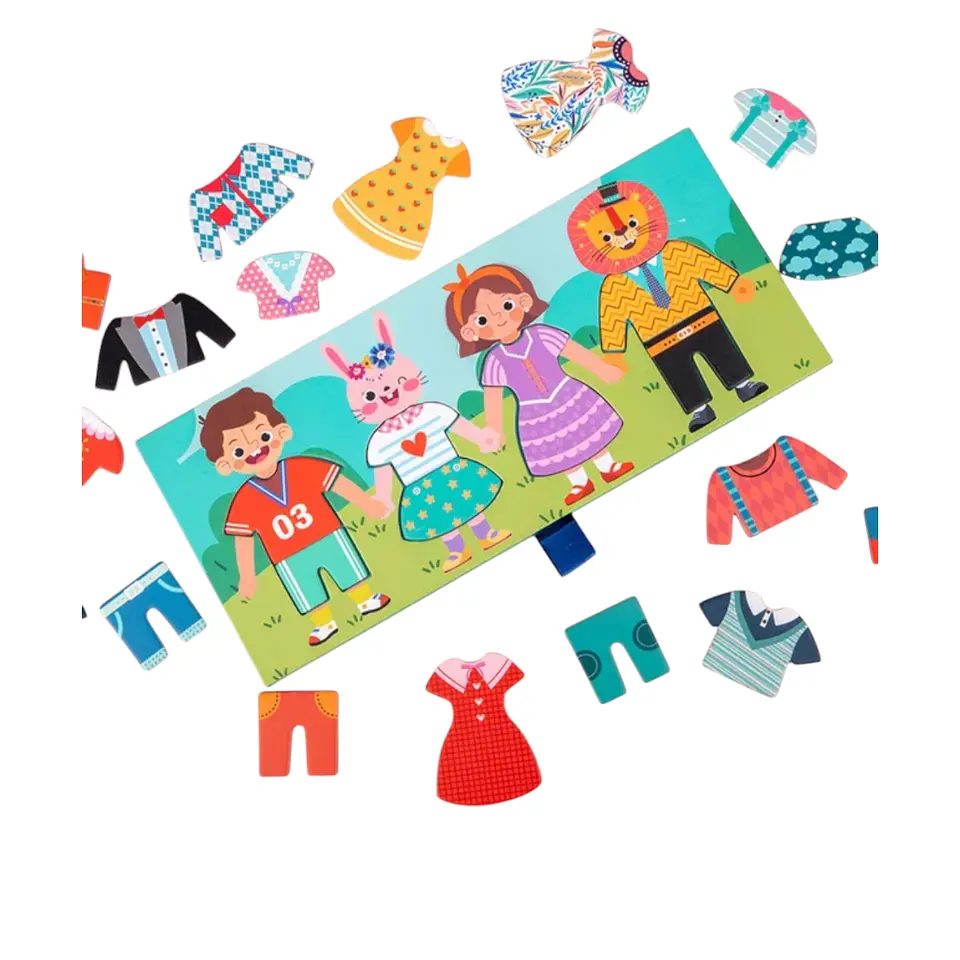 Juego de Clasificación Montessori - Tendedero de Ropa 3