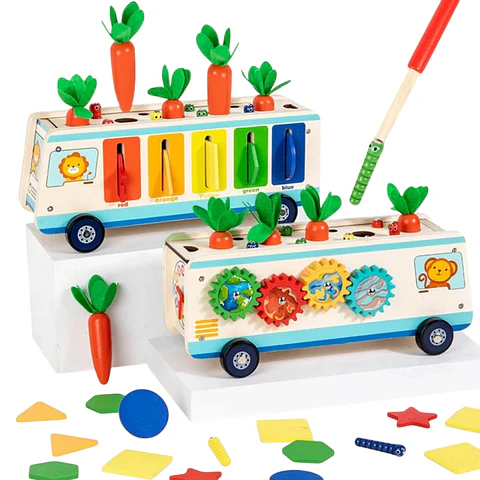 Bus multifuncional de madera 