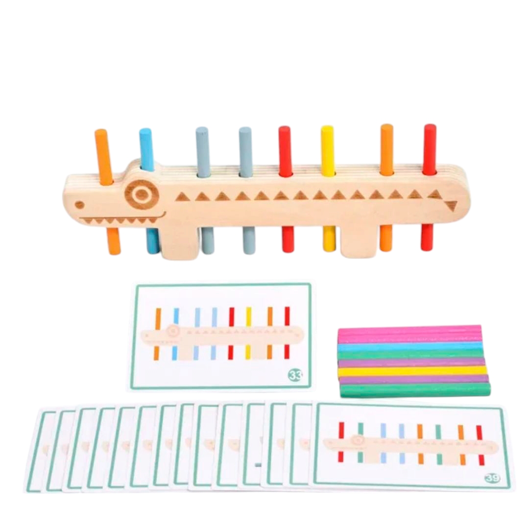 Juego con patrones de madera