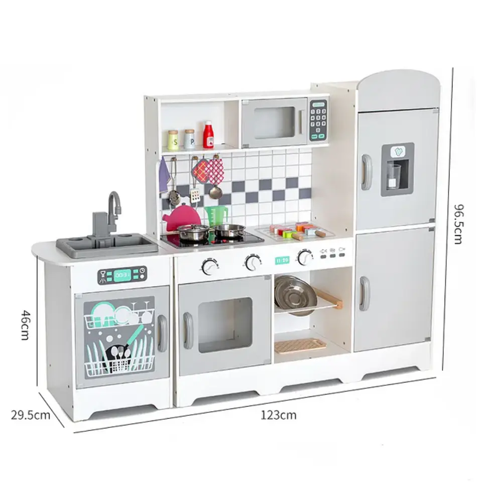 Cocina de madera con flujo de agua  4