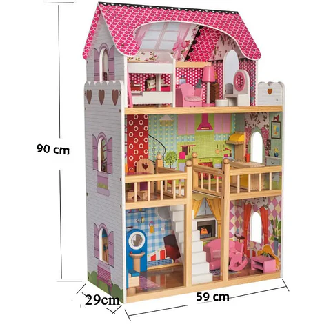 Casa de muñecas de madera 