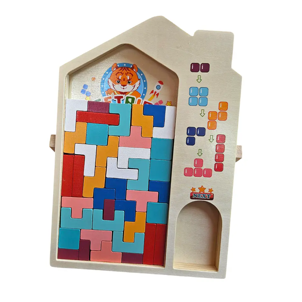 Juego tetris de madera  2