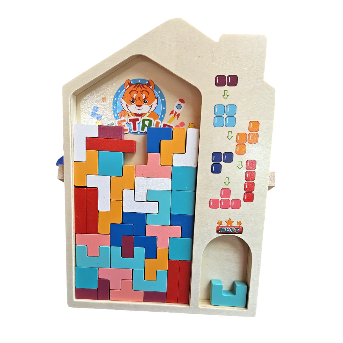 Juego tetris de madera  4