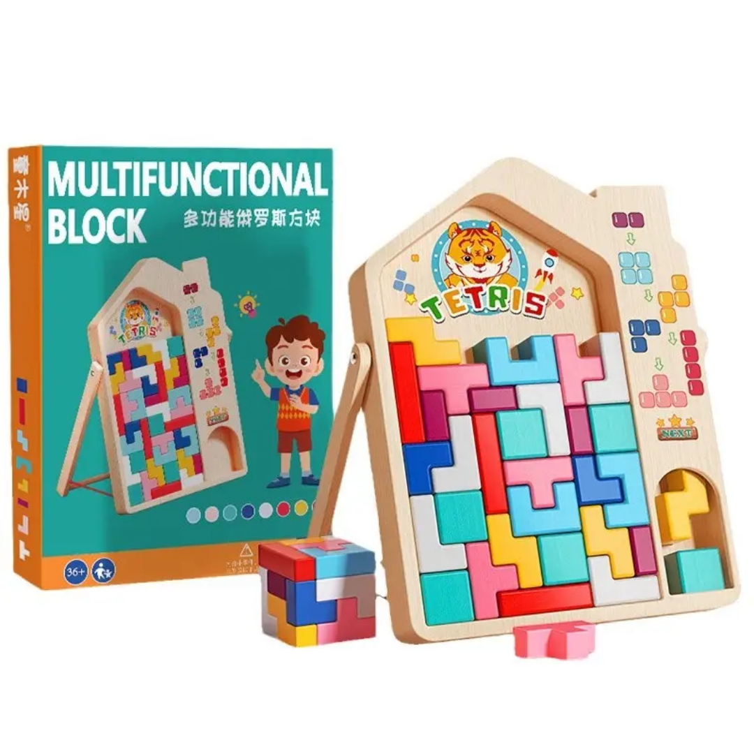 Juego tetris de madera