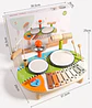 Juego set batería musical madera  - Miniatura 4