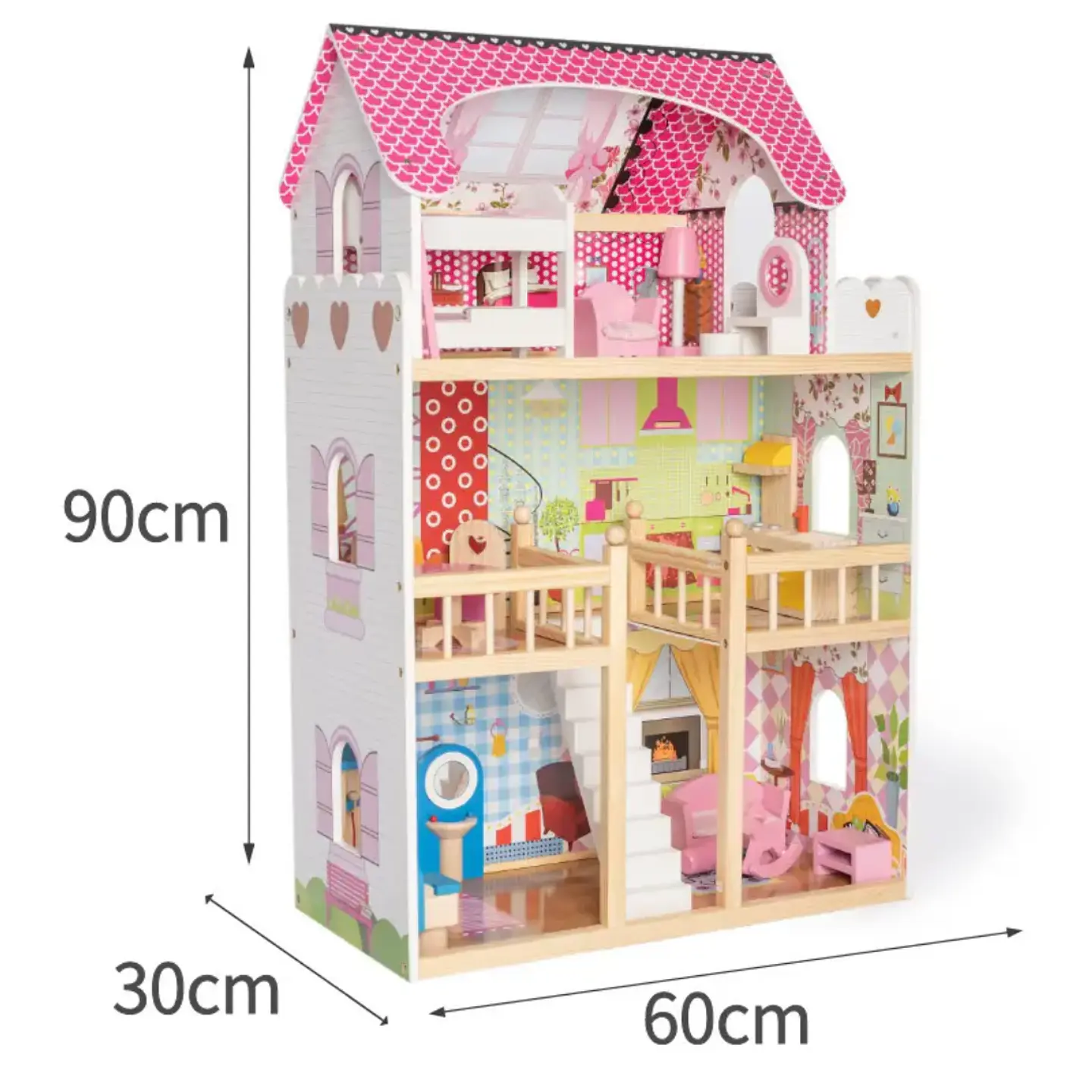 Casa de muñecas de madera  7