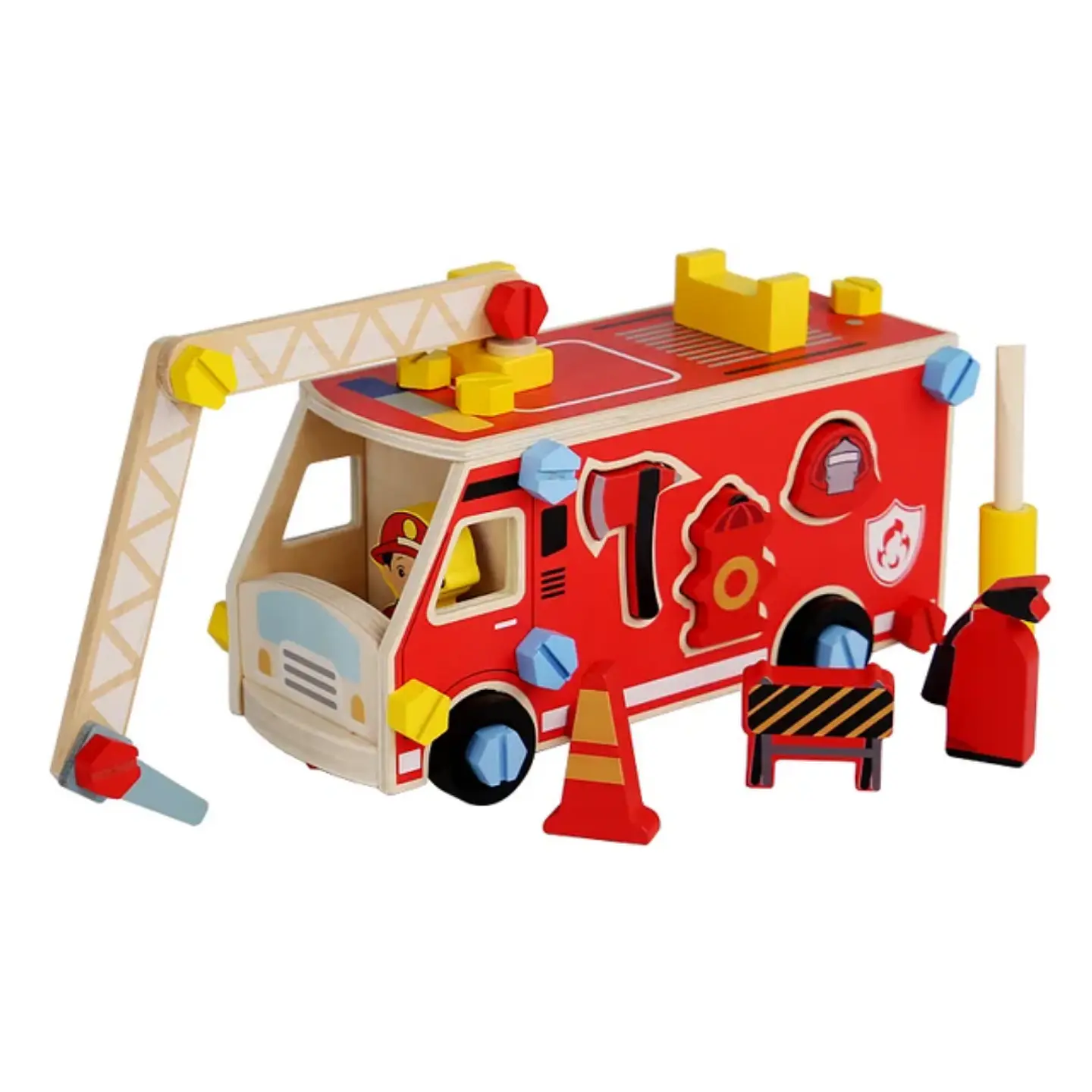 Carro de bomberos armable con figuras 2