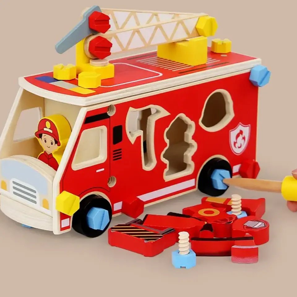 Carro de bomberos armable con figuras 1
