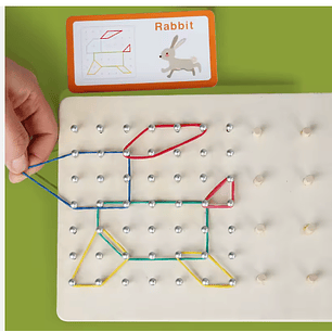 Tablero didáctico geoplano 2 en 1