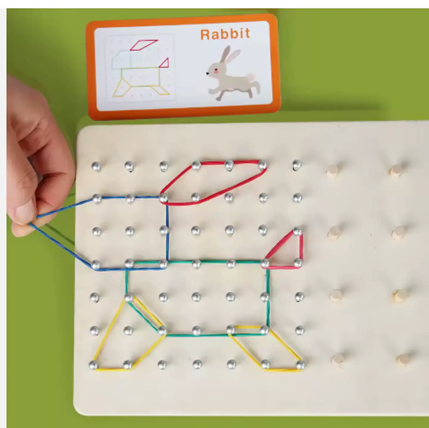 Tablero didáctico geoplano 2 en 1 2