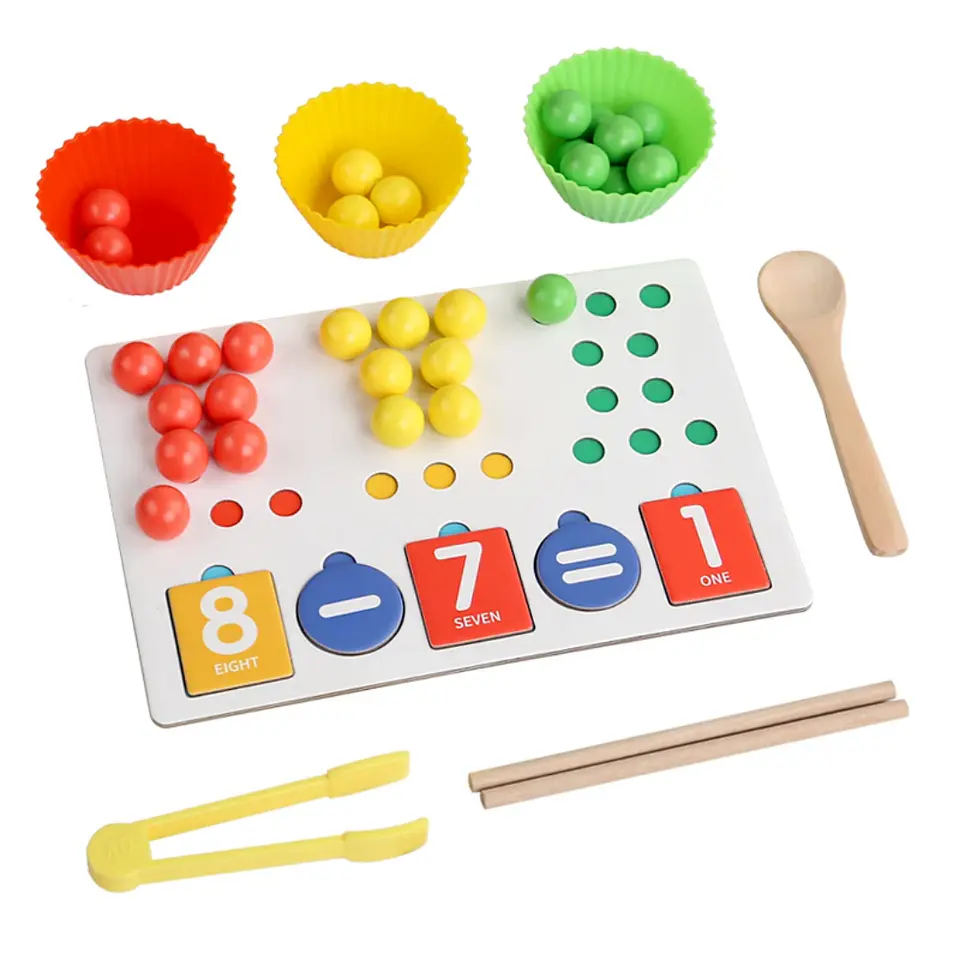 Juego matemático, juego de cuentas con canicas  3