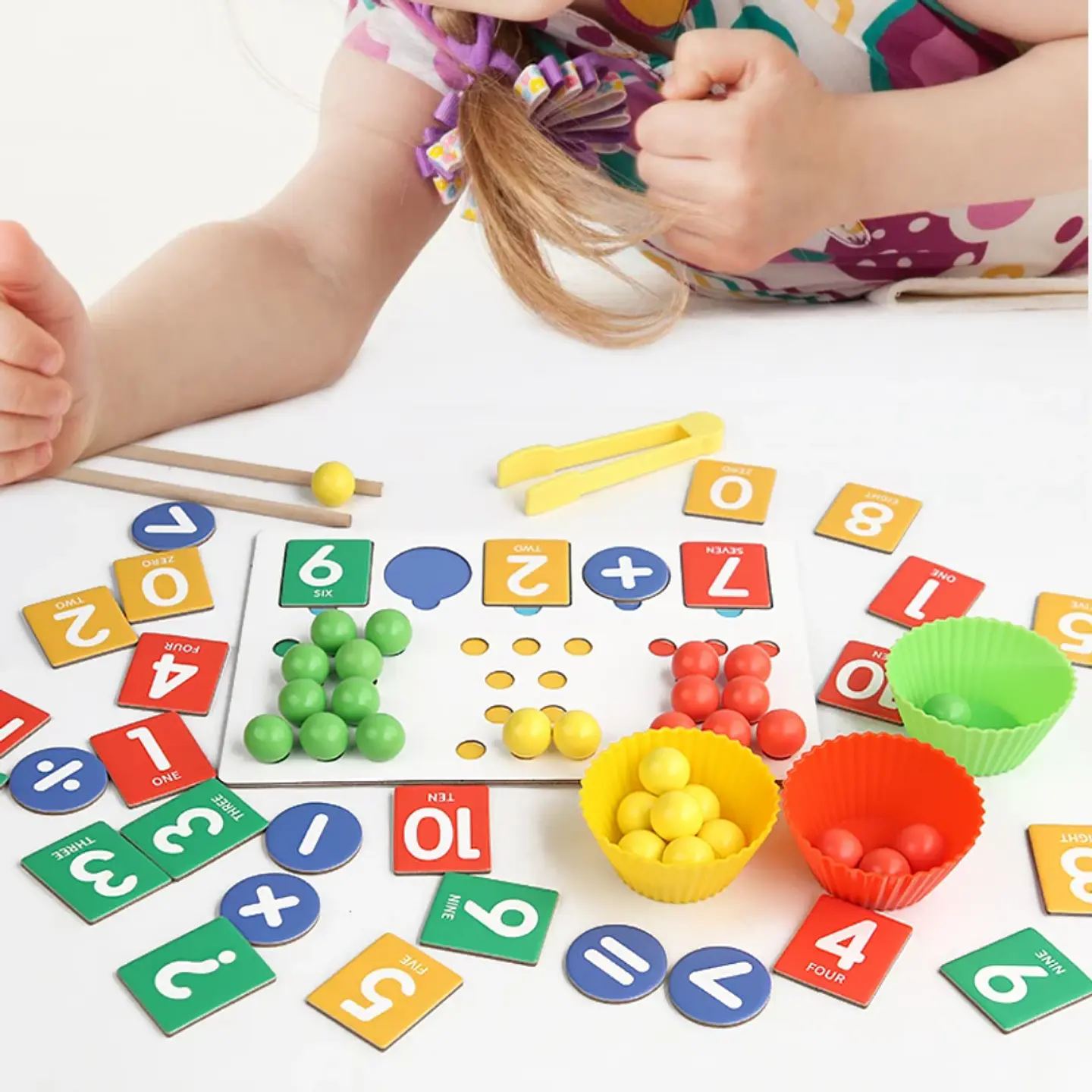 Juego matemático, juego de cuentas con canicas  5