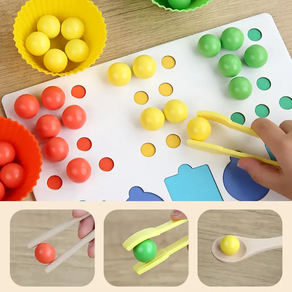 Juego matemático, juego de cuentas con canicas  6