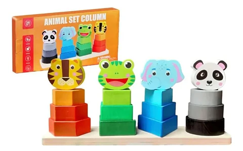 Encaje Animales de madera