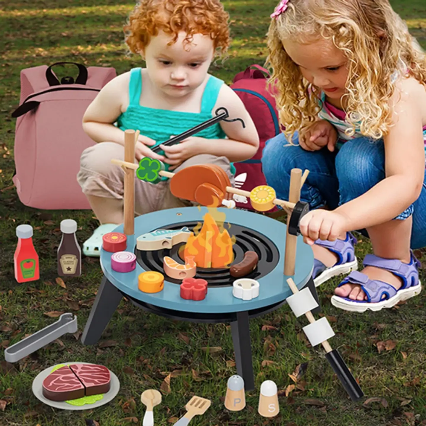 Juego de Parrilla para Niños de madera  2