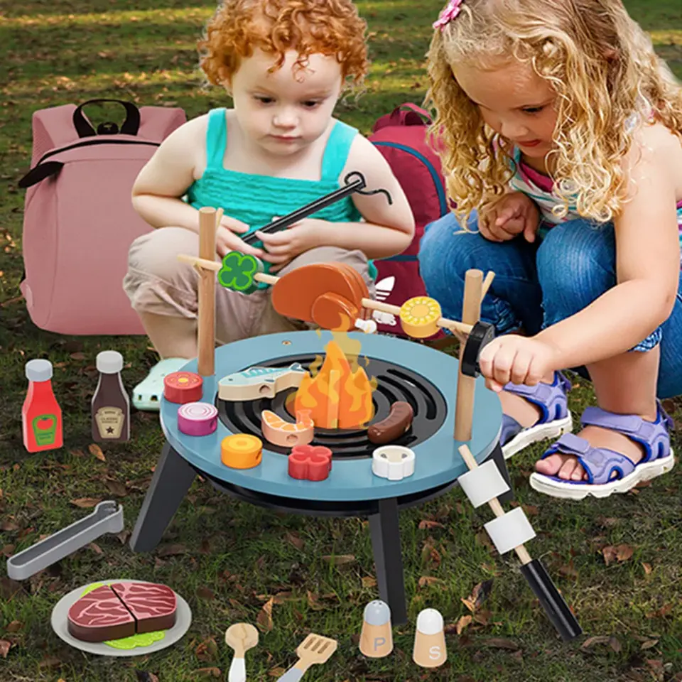 Juego de Parrilla para Niños de madera  2