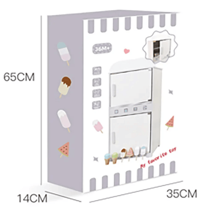 Refrigerador de Madera para Niños – Juego de Cocina  4