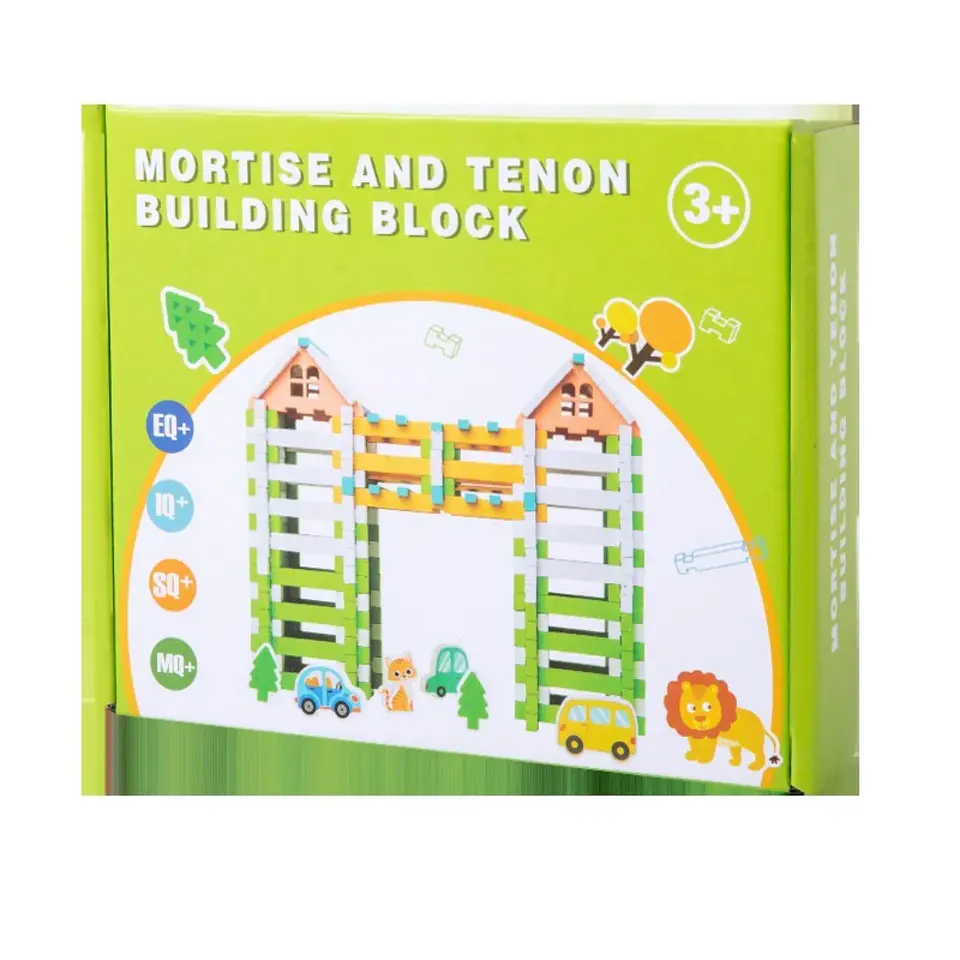 Juego de Bloques de Construcción de Madera para Niños  5
