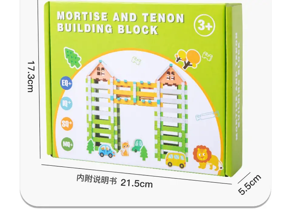Juego de Bloques de Construcción de Madera para Niños  7