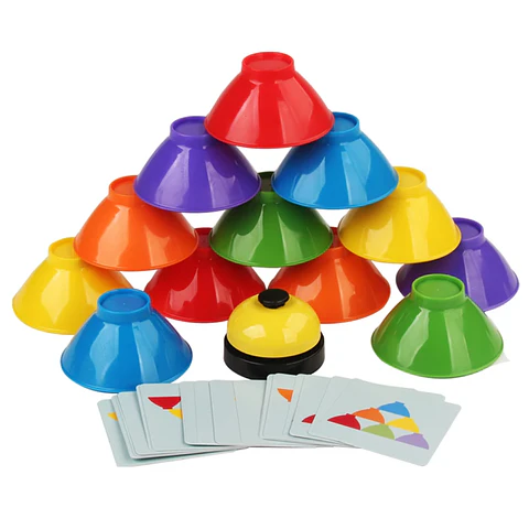 Juego de Batalla con Cuencos y Tarjetas de Secuencias 