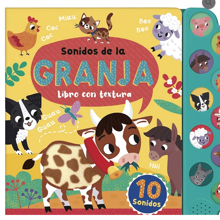 Libro infantil - Libro con Textura – Sonidos De La Granja 1