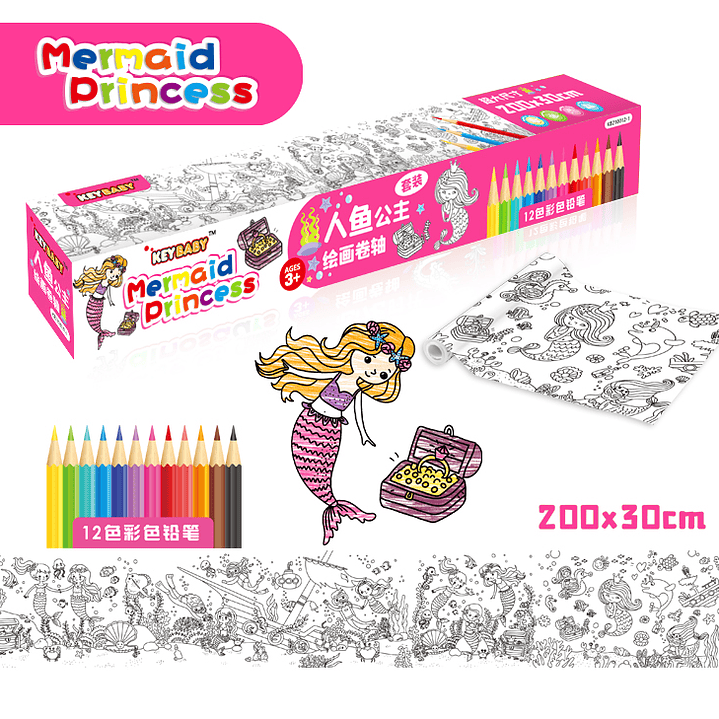 Rollo para colorear con lapices 3